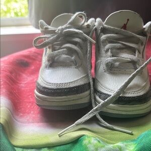 Kids White and Gray Sneakers